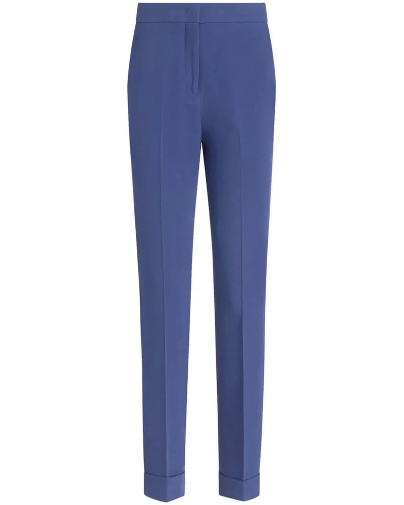 Etro Cropped-Hose mit hohem Bund - Blau Blau