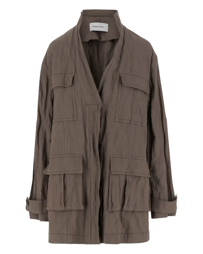 Ferragamo Jacke mit Gürtel - Braun Braun