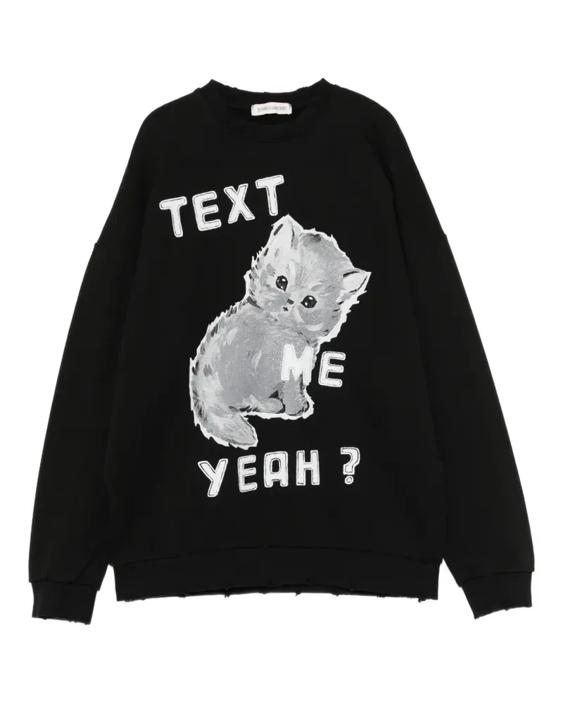 Joshua Sanders Magda Text Me Sweatshirt - Schwarz Schwarz