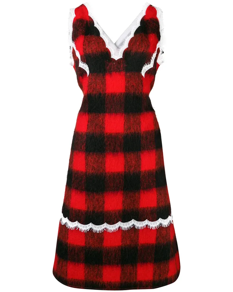 Calvin Klein Kleid mit Karomuster - Schwarz Schwarz