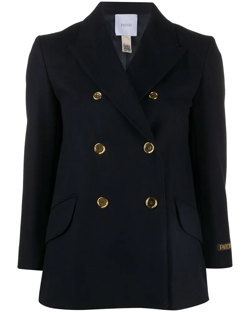 Patou Doppelreihiger Blazer - Blau Blau