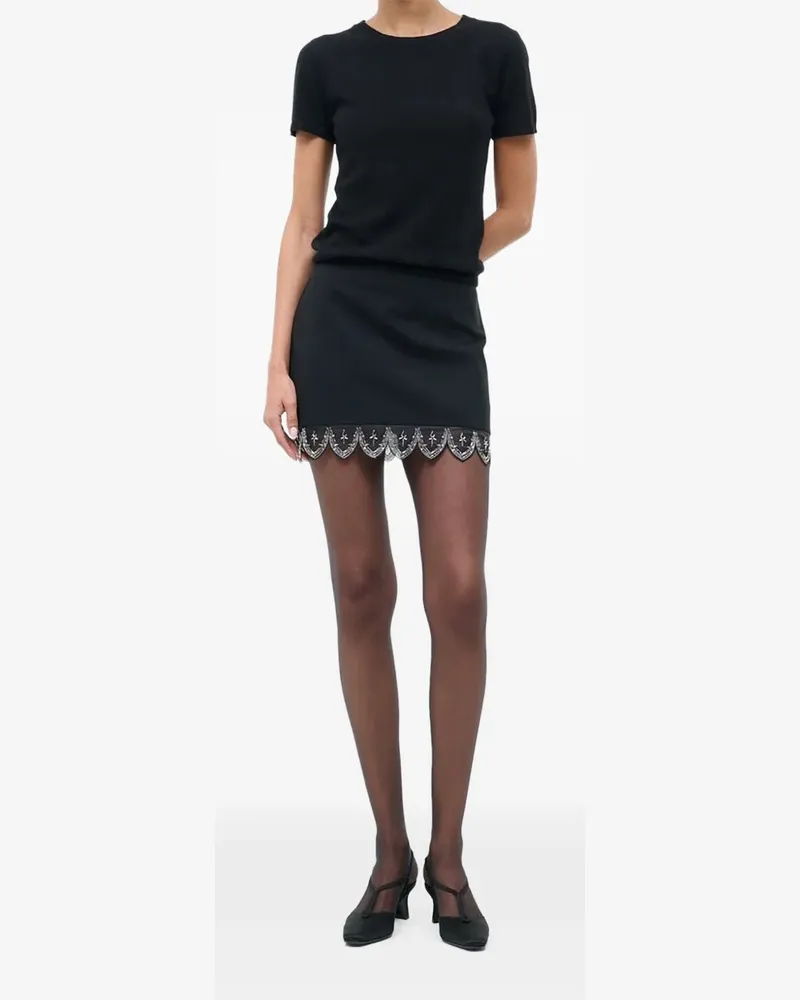 STAUD embellished mini skirt - Schwarz Schwarz