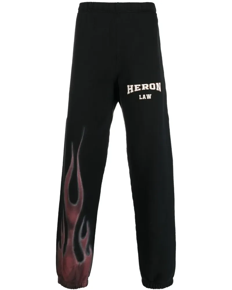 Heron Preston Jogginghose mit Flammen-Print - Schwarz Schwarz