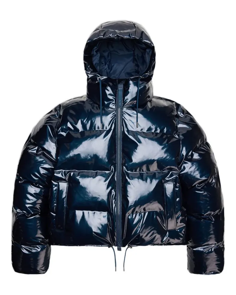 RAINS high-shine puffer jacket - Blau Blau