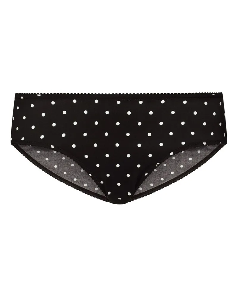 Dolce & Gabbana Slip mit Polka Dots - Schwarz Schwarz