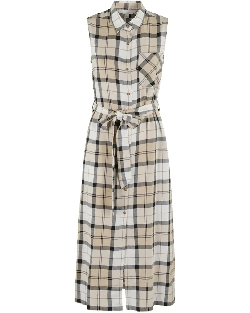 Barbour Kariertes Hemdkleid - Nude Nude