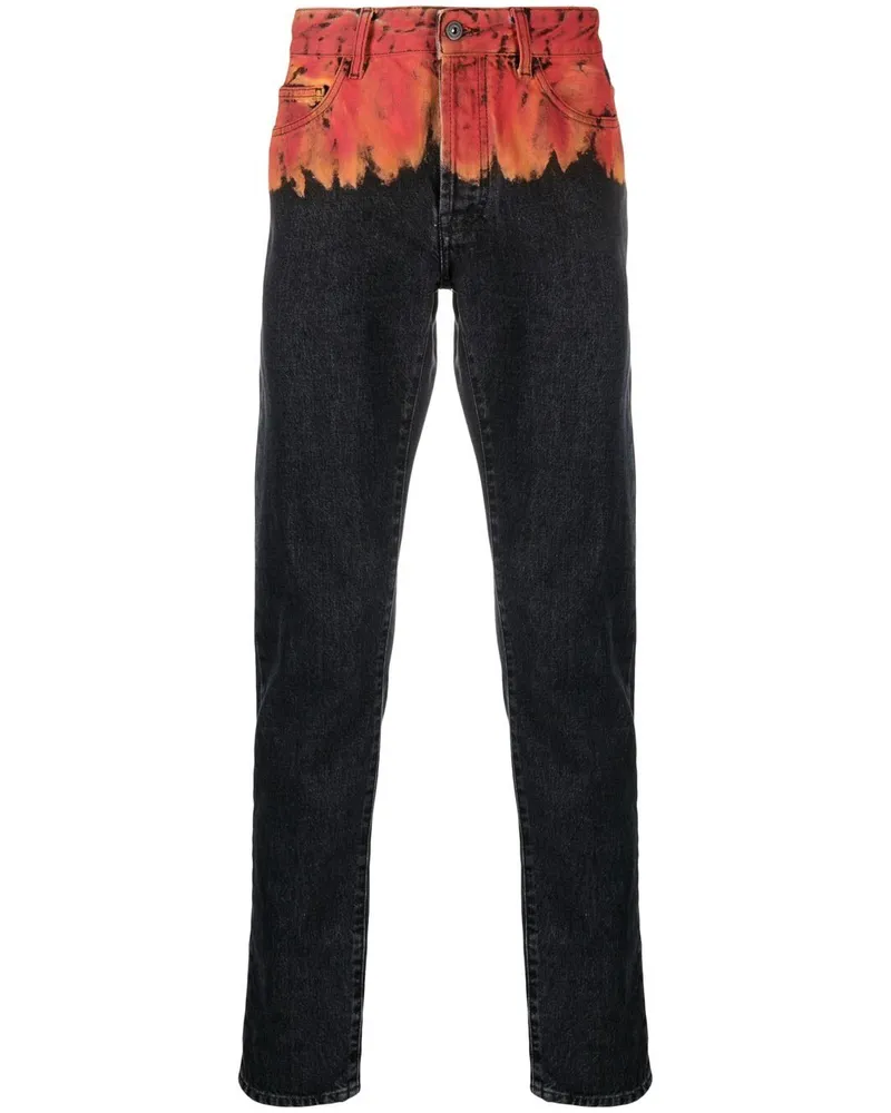 Marcelo Burlon | County of Milan Jeans mit Flammen-Print Schwarz