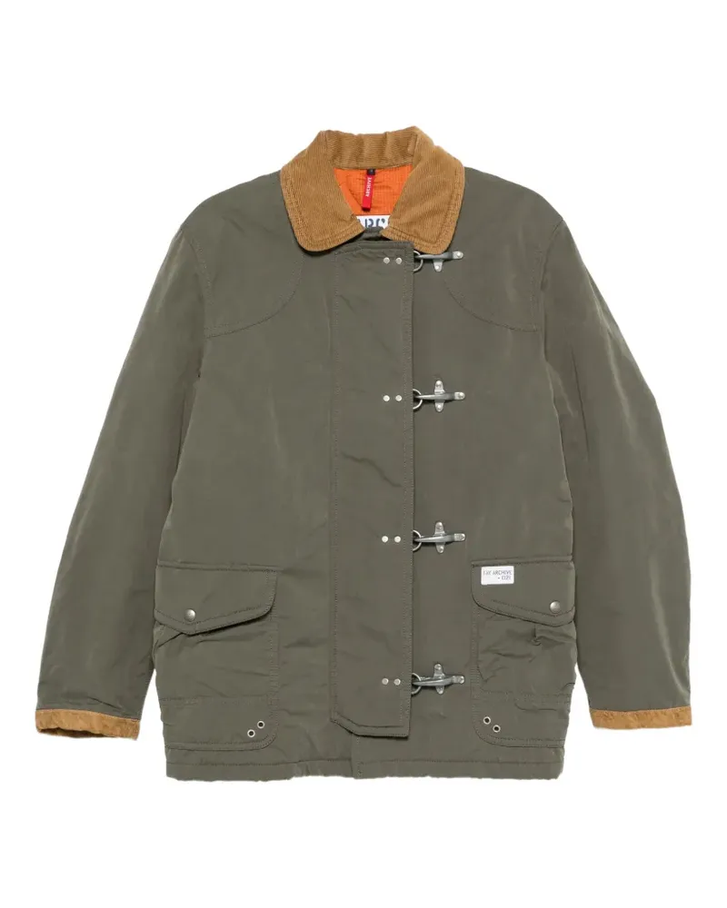 Fay corduroy-collar lobster-clasp jacket - Grün Grün