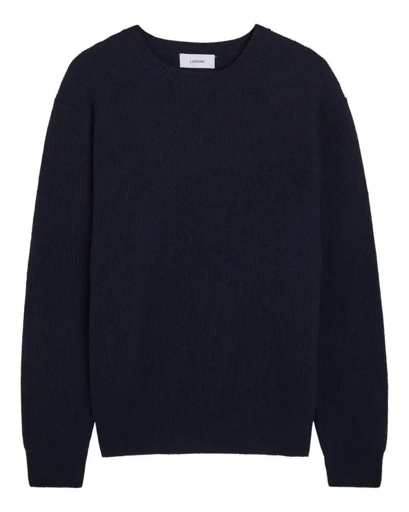 LARDINI crew-neck ribbed-knit sweater - Blau Blau