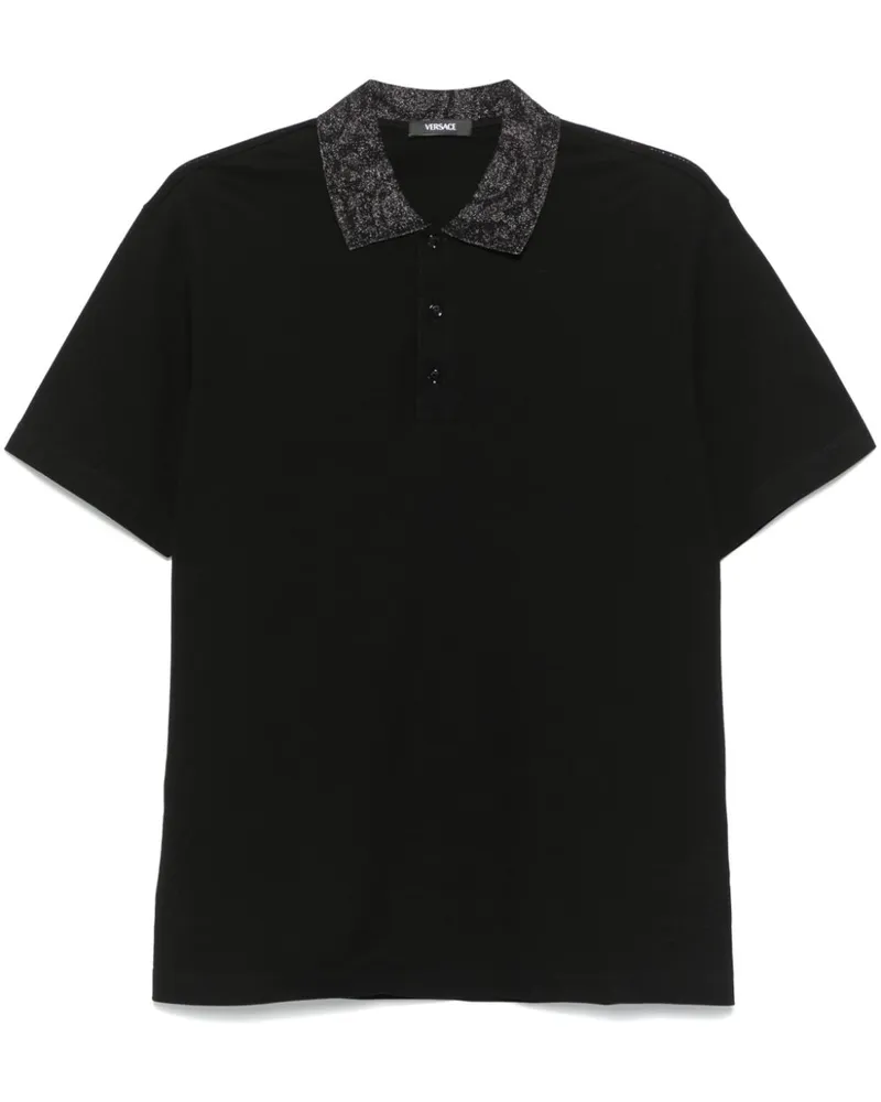 Versace Klassisches Poloshirt - Schwarz Schwarz