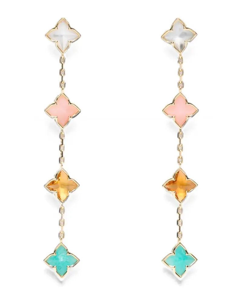 Roberto Coin Princess Flower Hängeohrringe mit Diamanten - Gold Gold