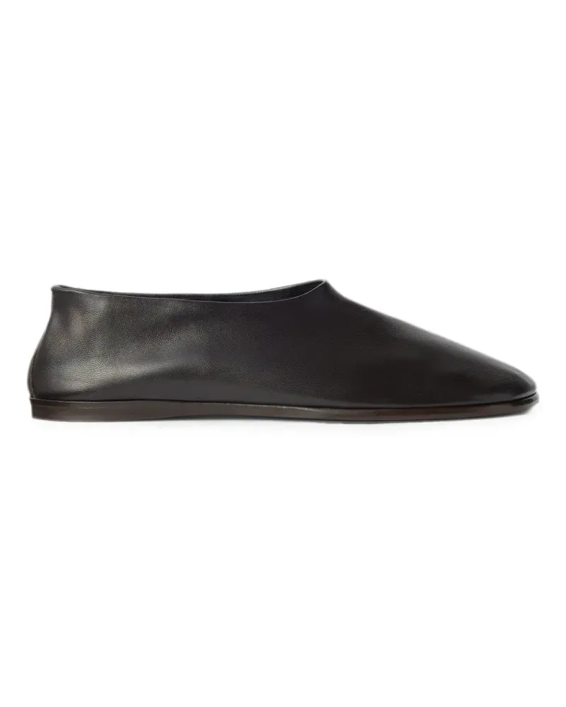 Christophe Lemaire Slip-On-Sneakers aus glänzendem Nappalammleder - Braun Braun
