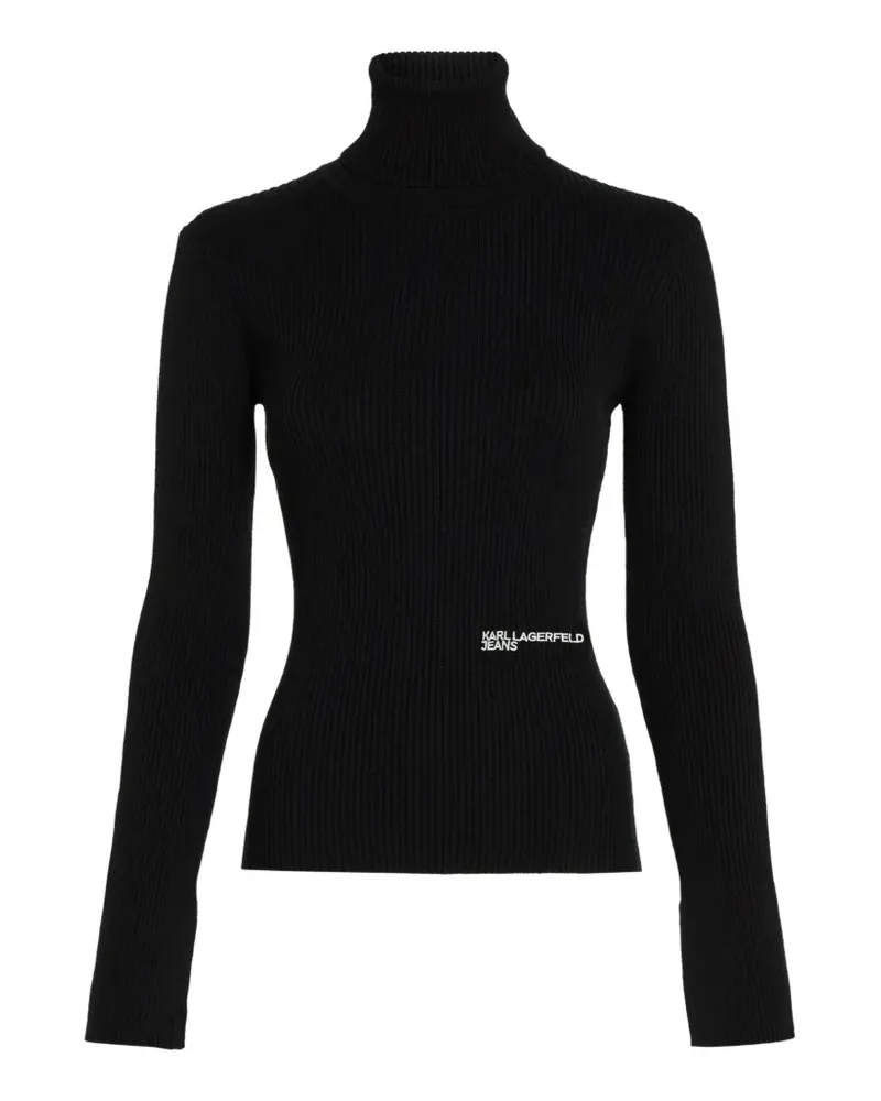 Karl Lagerfeld Leichter Rollkragenpullover - Schwarz Schwarz