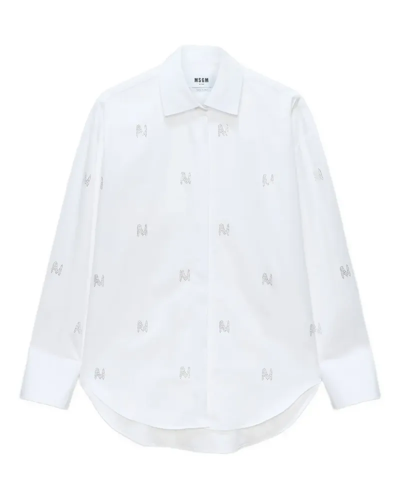 MSGM Klassisches Hemd - Weiß Weiß