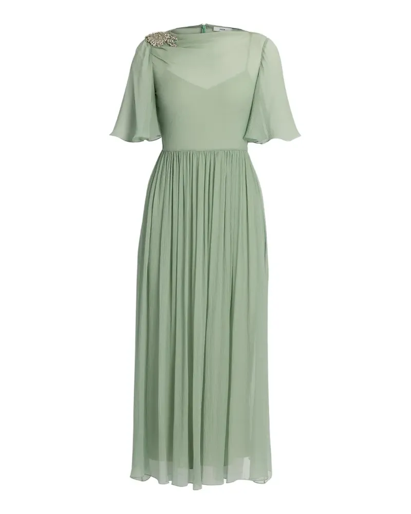 Erdem embellished silk-creponne dress - Grün Grün