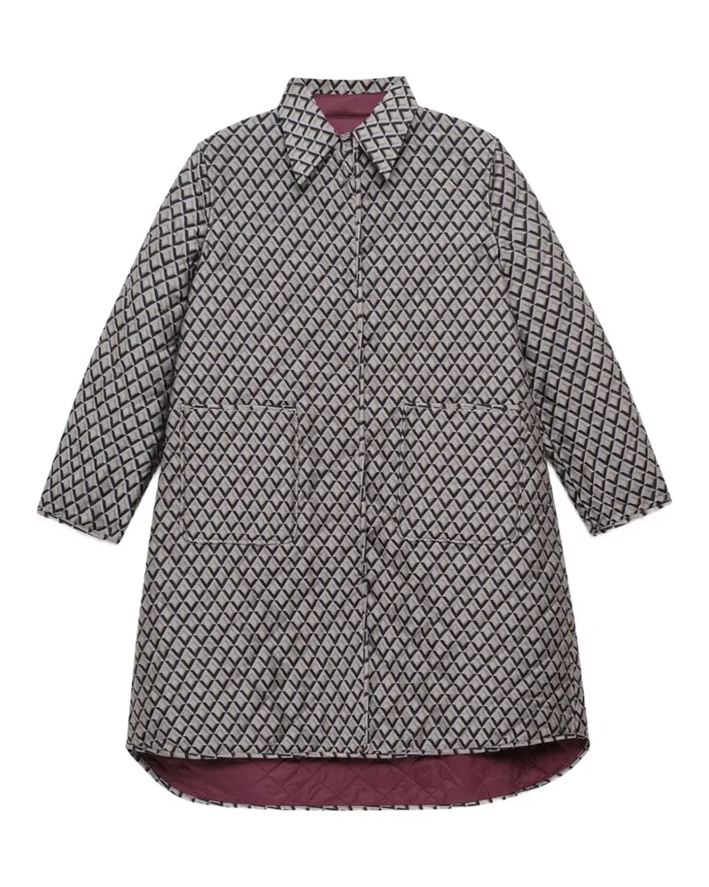 Maliparmi Wendbarer Mantel aus geometrischem Jacquard - Grau Grau