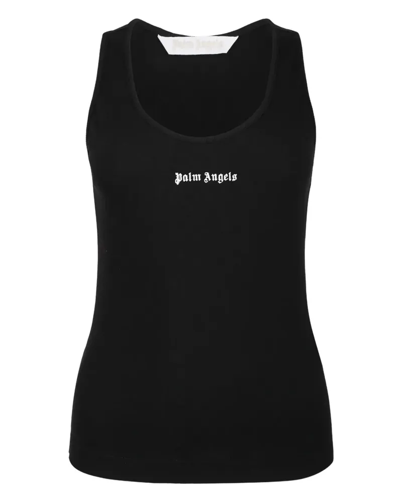 Palm Angels Classic Tanktop mit Logo - Schwarz Schwarz