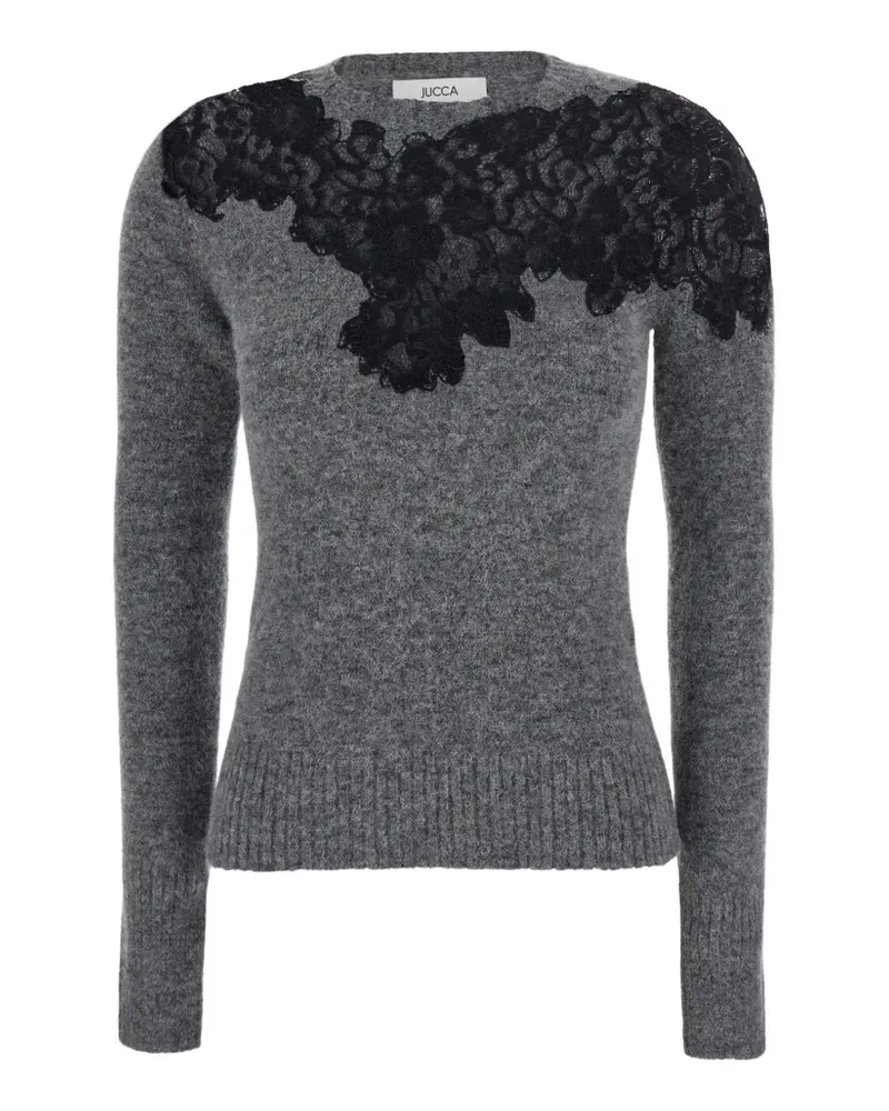 Jucca lace-trimmed sweater - Grau Grau