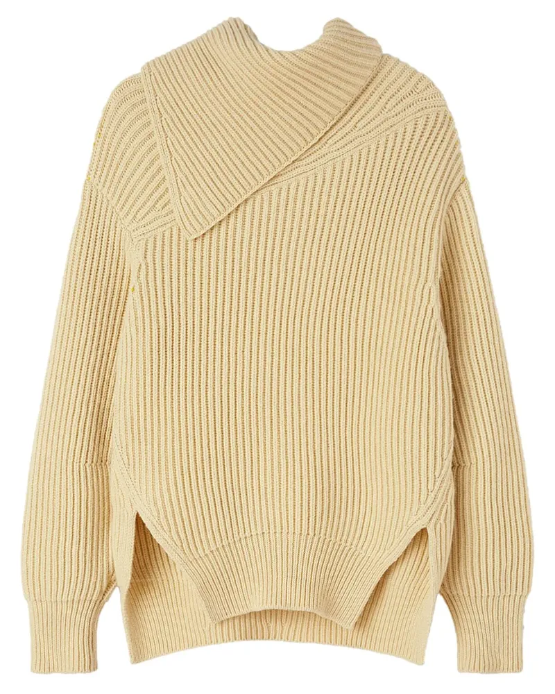 Jil Sander Pullover mit Umschlagkragen - Nude Nude