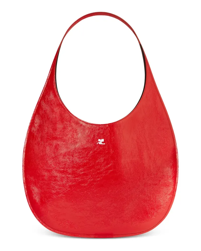 Courrèges Shopper mit Logo-Schild - Rot Rot