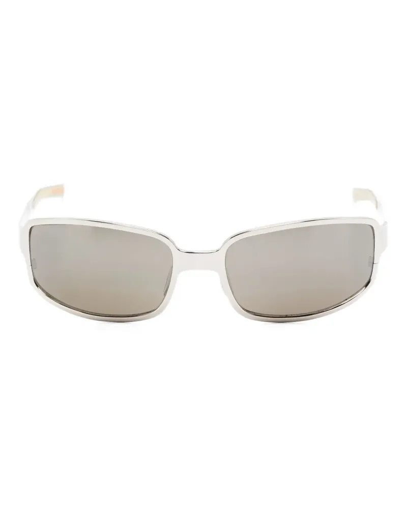 Christian Roth Sonnenbrille mit eckigem Gestell - Silber Silber