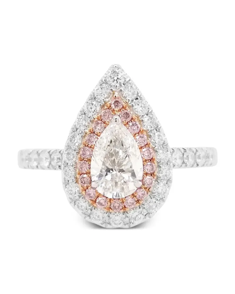 HYT Jewelry 18kt Weiß- und Rotgoldring mit Diamant - Silber Silber