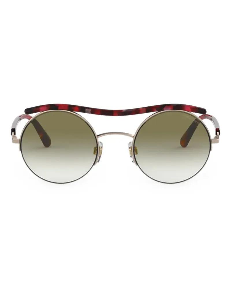 Giorgio Armani Sonnenbrille mit runden Gläsern - Metallic Metallic