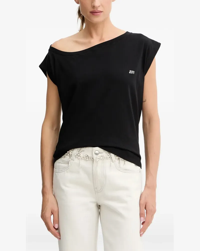 Miss Sixty off-shoulder T-shirt - Schwarz Schwarz