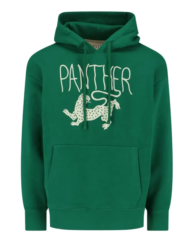 Valentino Garavani Hoodie mit Panther-Print - Grün Grün