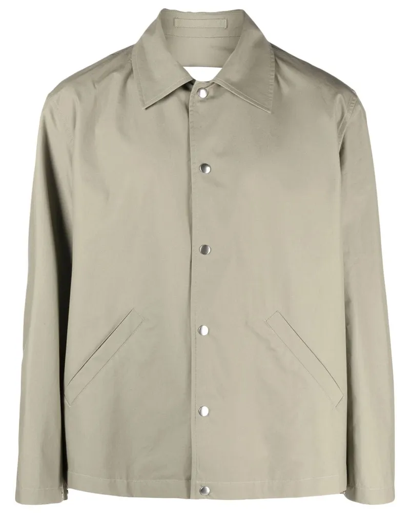 Jil Sander Hemdjacke mit Logo-Print - Grün Grün