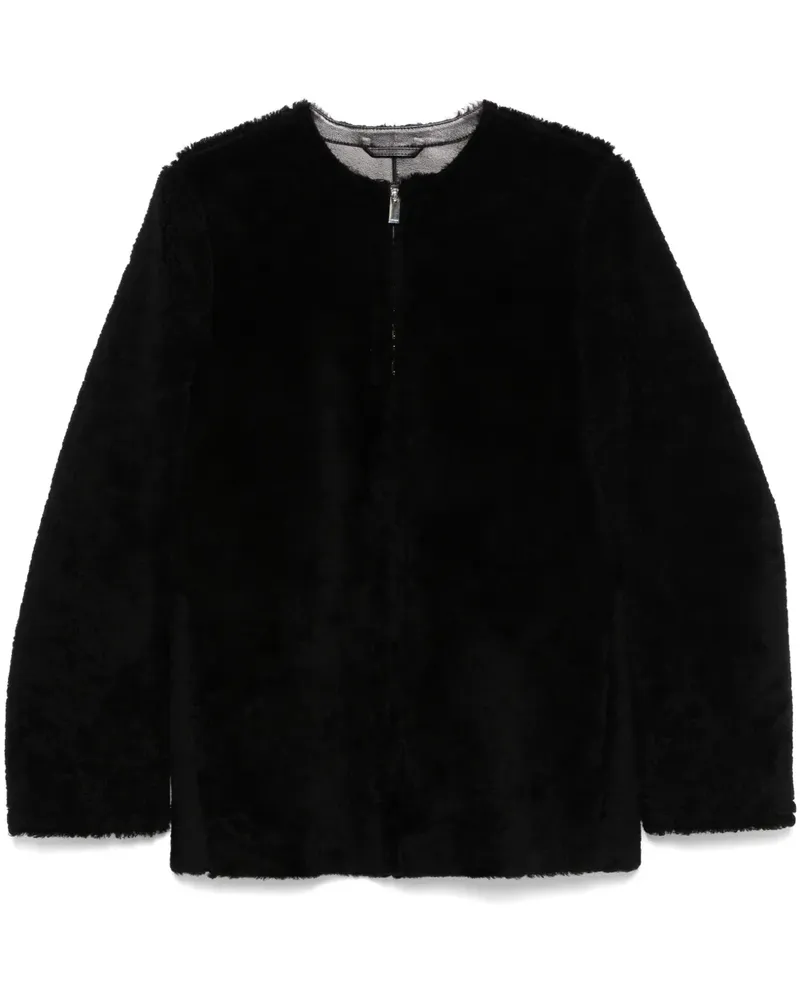 Totême Jacke aus Faux Shearling - Schwarz Schwarz