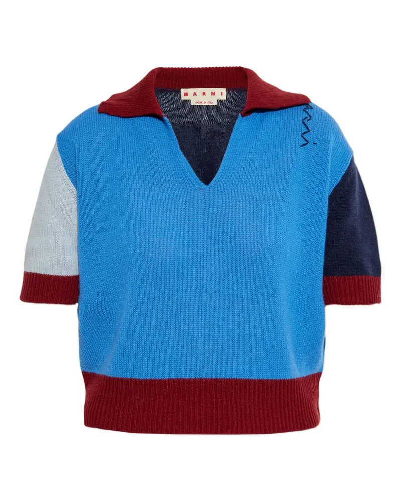 Marni Oberteil in Colour-Block-Optik - Blau Blau