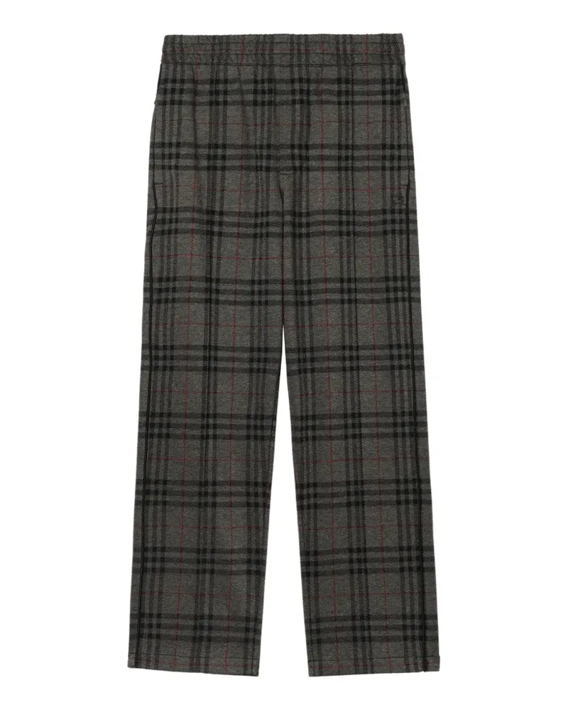 Burberry Karierte Jogginghose - Grau Grau