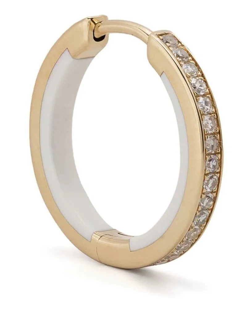 Maria Black Goldcreole mit Diamanten Gold