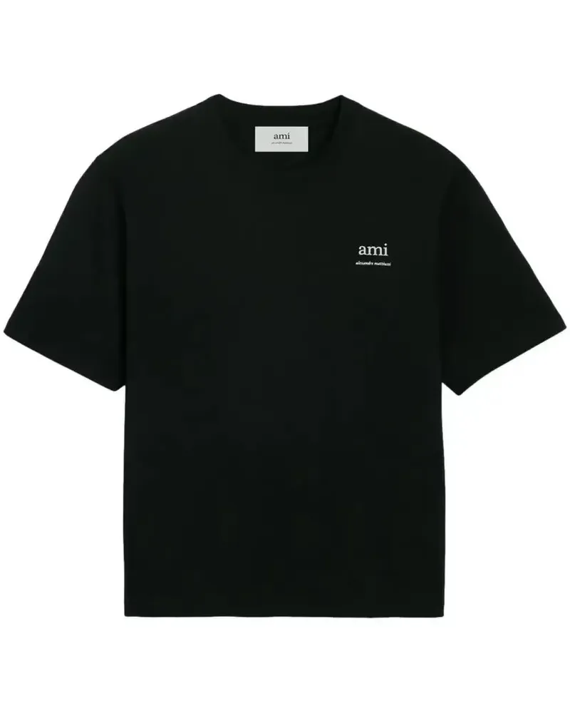 AMI Paris T-Shirt aus Bio-Baumwolle - Schwarz Schwarz