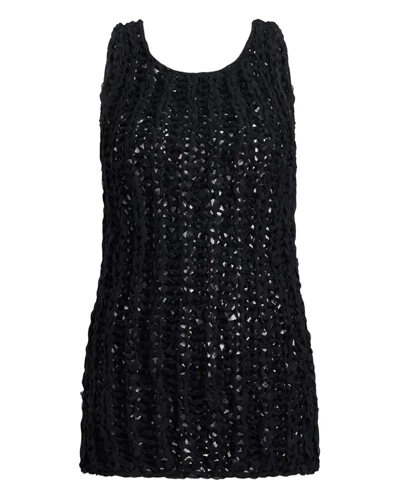 KHAITE Evita Top mit Lochmuster - Schwarz Schwarz