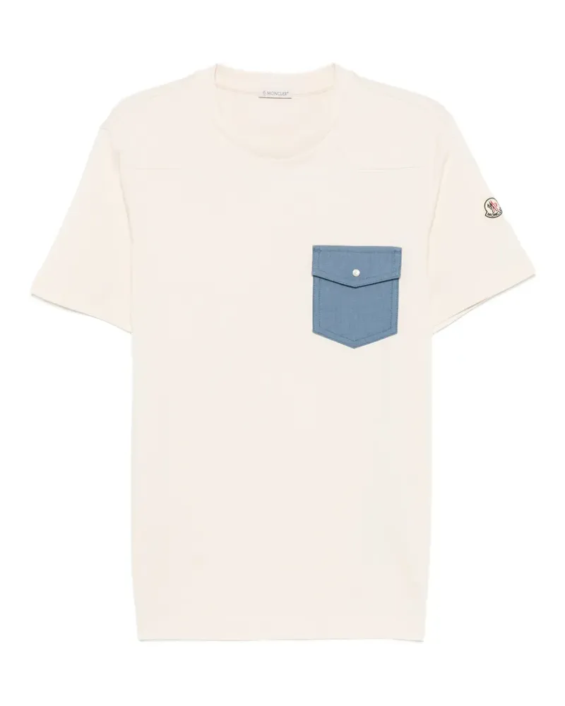 Moncler chest-pocket T-shirt - Nude Nude