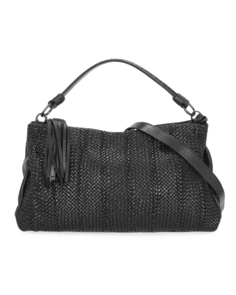 Reptile's House Geflochtene Schultertasche - Schwarz Schwarz