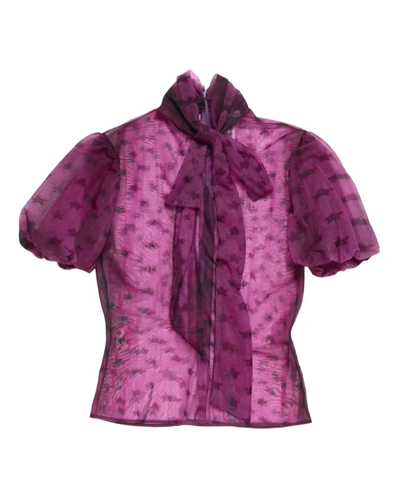 Acne Studios Oberteil mit Puffärmeln - Violett Violett