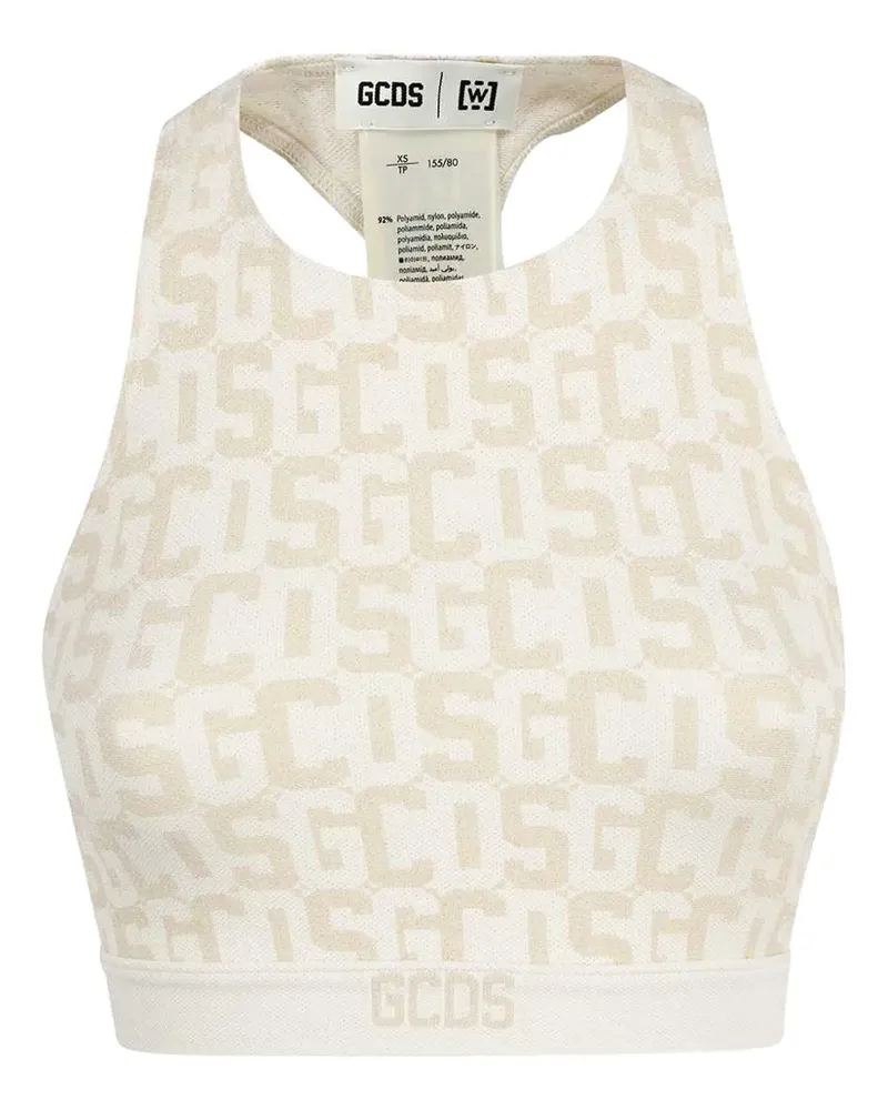 GCDS Racerback-Top aus Logo-Jacquard - Nude Nude