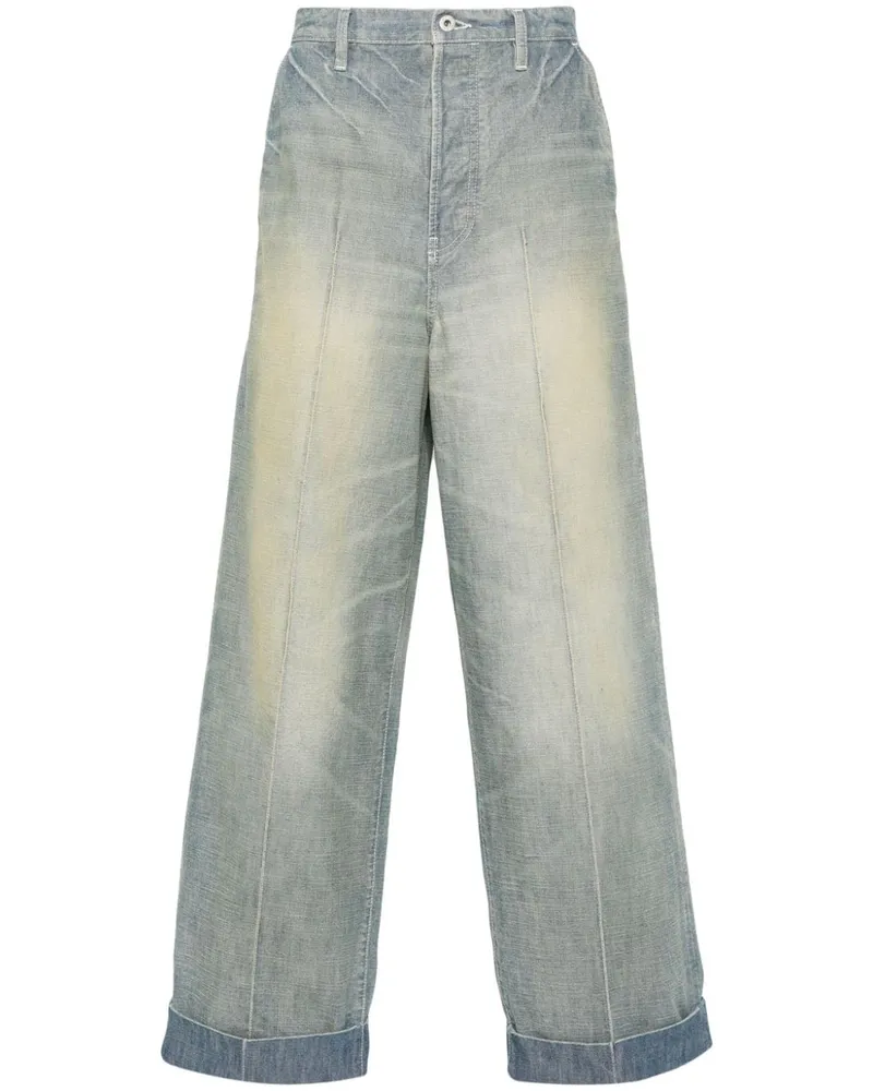 Kenzo Halbhohe Tapered-Jeans - Blau Blau