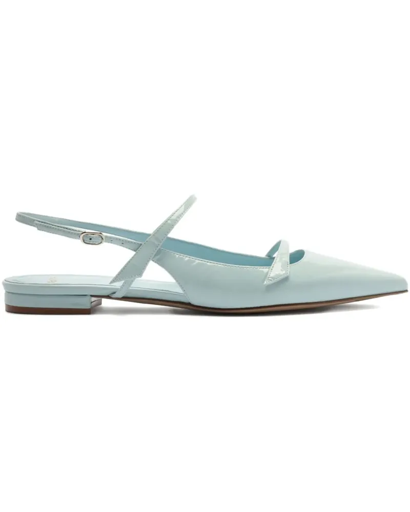 Alexandre Birman Flache Tita Sandalen mit spitzen Riemen - Blau Blau