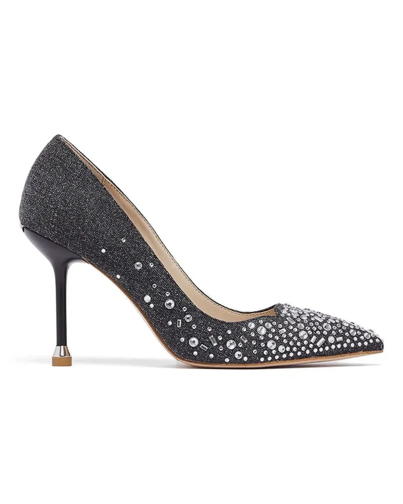 Liu Jo denim rhinestone-embellished pumps - Grau Grau