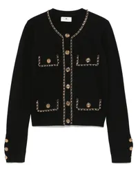 Elisabetta Franchi Cropped-Cardigan mit Kettendetail Schwarz