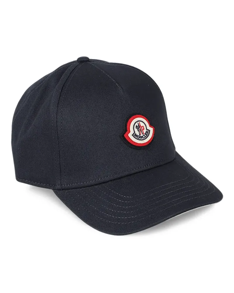 Moncler logo-patch baseball cap - Blau Blau