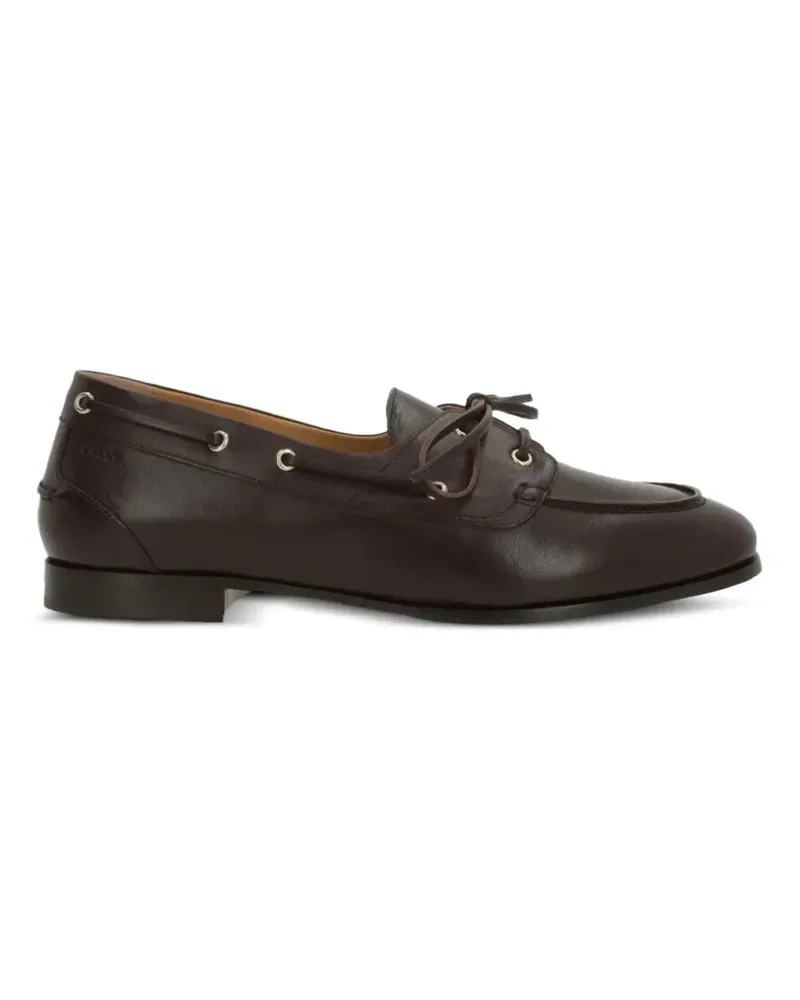 Bally Plume lace-up buffalo leather boat shoes - Braun Braun