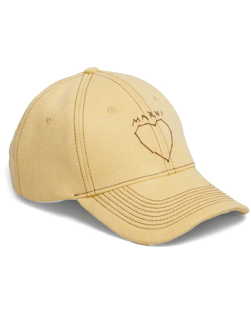 Marni Baseballkappe mit Logo-Stickerei - Gelb Gelb