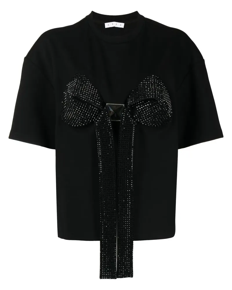 Area T-Shirt mit Kristallen - Schwarz Schwarz