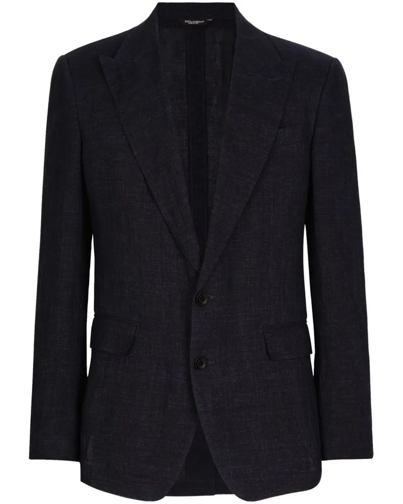 Dolce & Gabbana Sicilia Sakko mit steigendem Revers - Blau Blau
