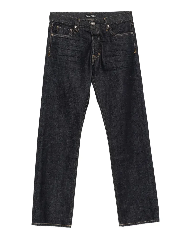 Tom Ford Straight-Leg-Jeans mit Whisker-Effekt - Blau Blau